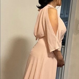 Lulu shoulder cold shoulder cut halter maxi dress